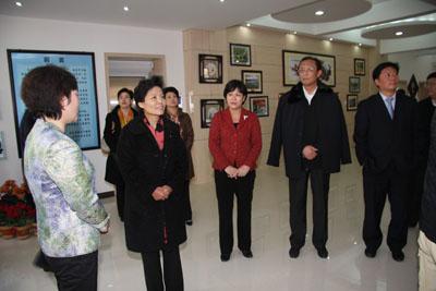 天津市委常委,组织部长史莲喜视察宁河县妇女手工编织