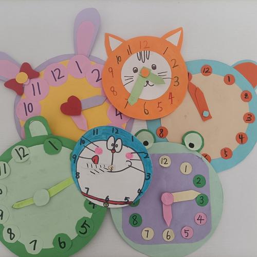 我是小小设计师管城区商都小学亲子手工制作钟表