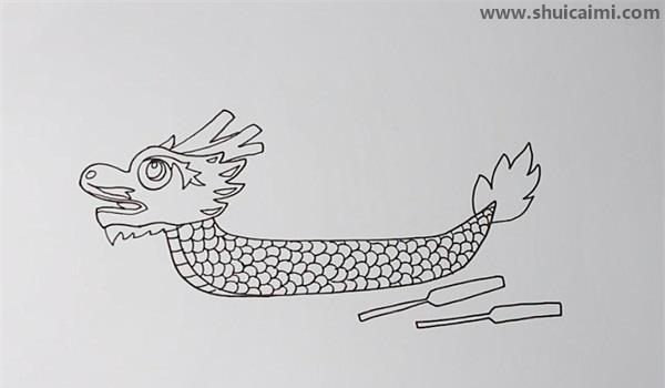 龙舟简笔画怎么画龙舟简笔画步骤