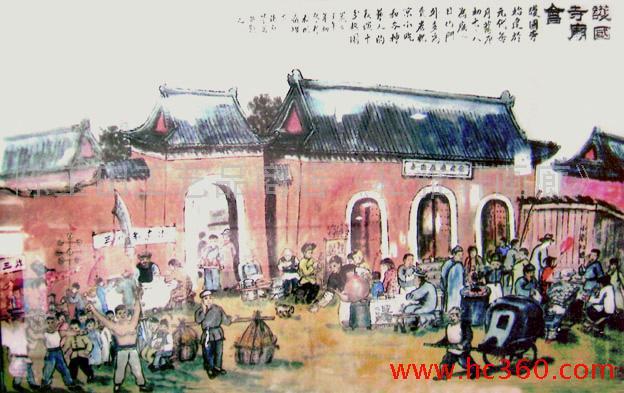 供应松雅轩《护国寺庙会》国画