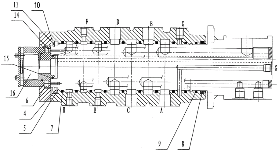 cn201145107y_带电刷的大型机械用液压中央回转接头失效