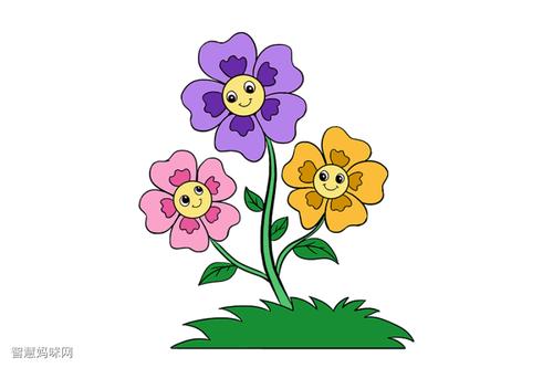 如何画漂亮的卡通小花