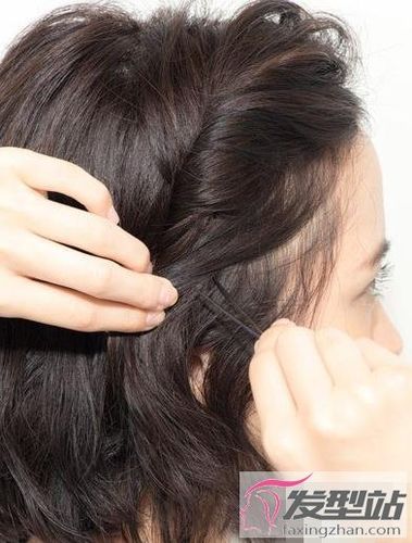 适合短发的刘海扎发步骤 刘海扎上去的发型甜度翻倍