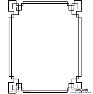 中式传统花纹边框做的清明手抄报 边框手抄报