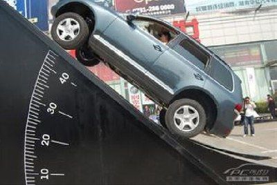 生活中很陡的坡都只有20多度.驾校的就只有23度.