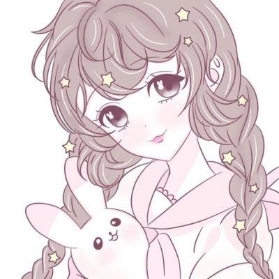 粉系可爱少女心二次元动漫女生头像