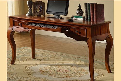 全实木书桌高档中式电脑桌老板书桌书房办公写字台家用学习书桌