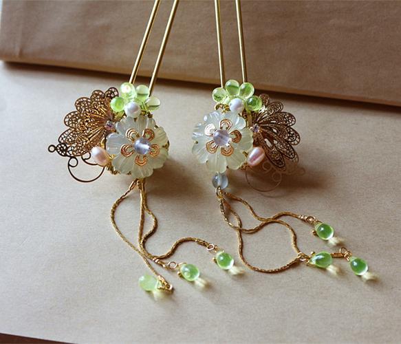 jinglan 京兰纯手工发簪〔小乔〕古代发饰头饰古装古典古风头饰汉服