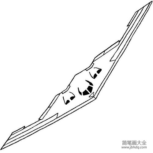 军用飞机简笔画大全b2隐形轰炸机