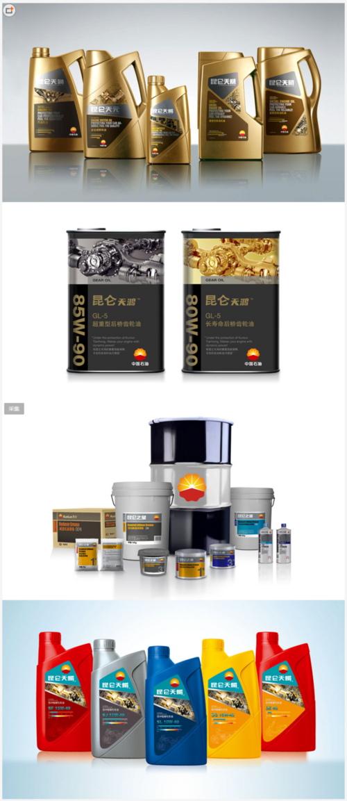 中国石油昆仑润滑油产品命名及包装设计欣赏,滑油包装