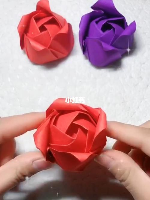 经典川崎玫瑰花折纸教程_折纸_教程_玫瑰花_川崎_折纸