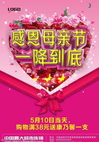 感恩母亲节一降到底超市活动dm图片