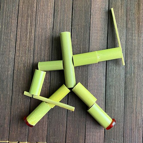 竹节玩具手工自制小竹人拼装模型男孩diy制作木偶