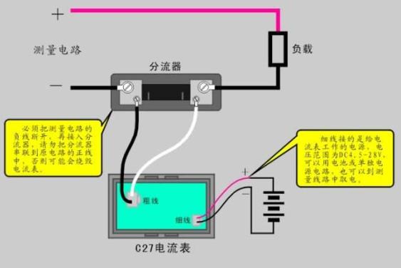 分流器使用接线方式
