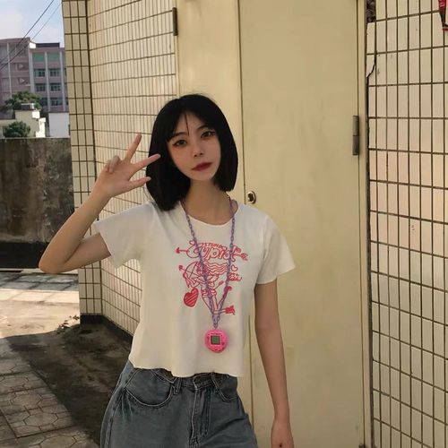 ins童年日系电子宠物土酷女孩蹦迪原宿风辣妹项链软妹