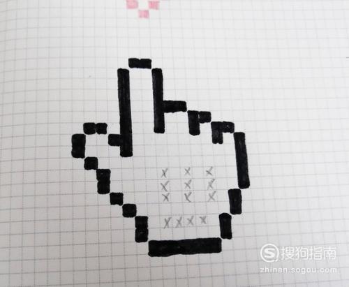 如何用网格本画简单的心形像素画