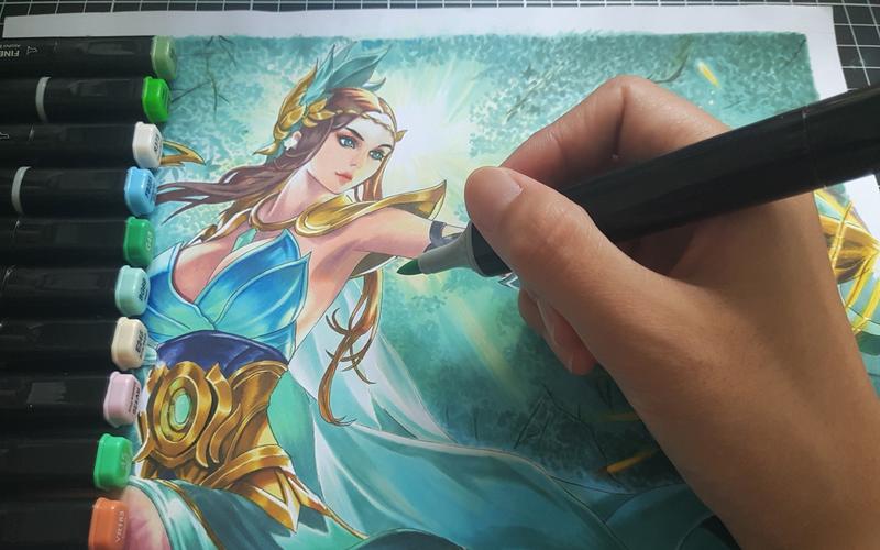 马克笔临摹手绘王者荣耀虞姬确定不来瞅瞅看