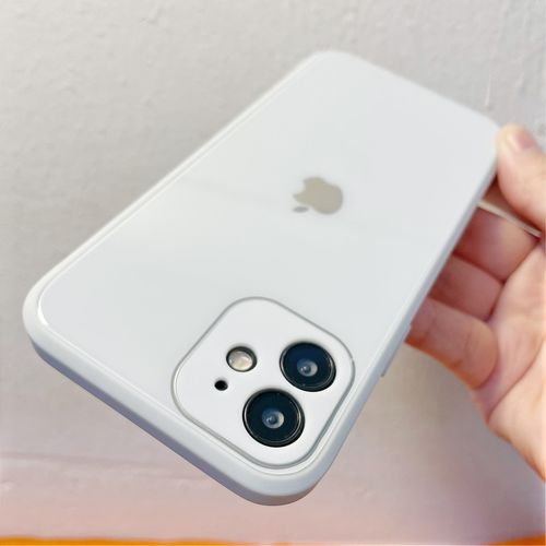 苹果12mini外观图片,iphone12mini真机图片 白色直边手机壳iphone11promax秒变苹果12硅胶12promax软壳12mini