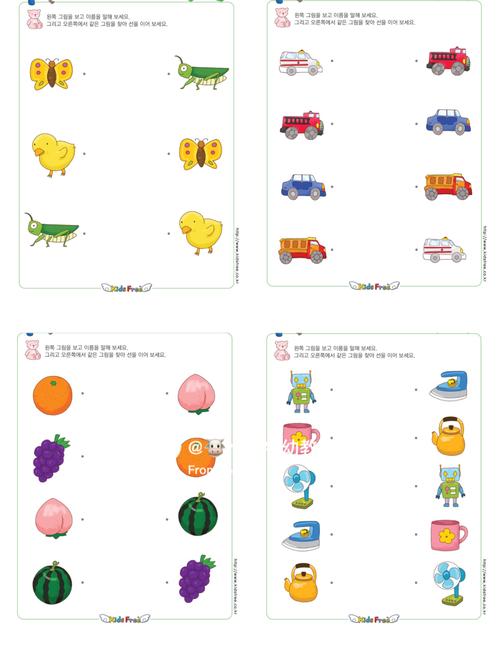 幼儿园 | 早教益智区「找相同连线」练习_幼儿园_益智