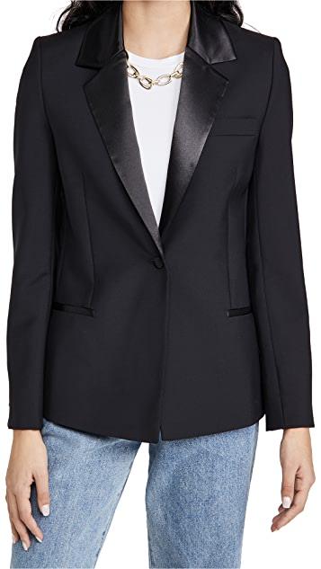 修身版型羊毛马海毛礼服式夹克