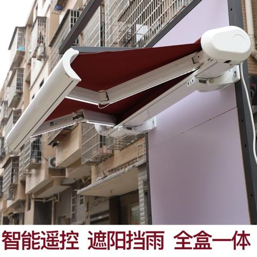 户外阳光房天幕蓬玻璃房顶遮阳篷伸缩电动遥控雨棚全盒双轨道杭州