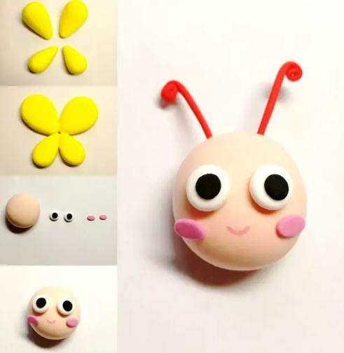 漂亮的粘土蝴蝶步骤图解