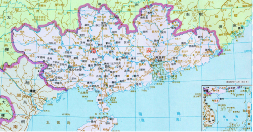 南汉版图(谭其骧《中国历史地图集》)