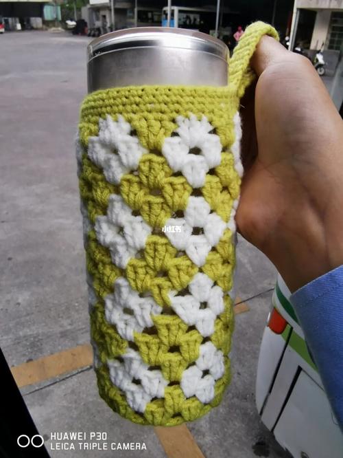 钩针水杯套(附手绘潦草花样图解一张)_杯子_钩针_手绘