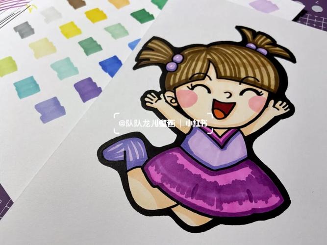 小女孩儿童画_儿童画_简笔画_教程_简笔画教程_文化