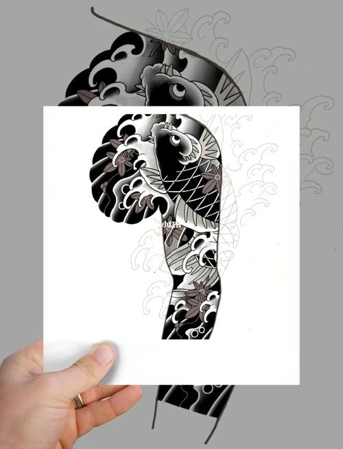 日式老传统半甲_尚刺青攻略_纹身_刺青_美妆_彩妆_彩妆其他