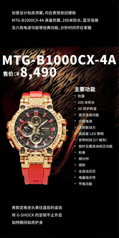 casio | 泼墨成画,迎虎送福!g-shock 虎年限定表款重磅来袭