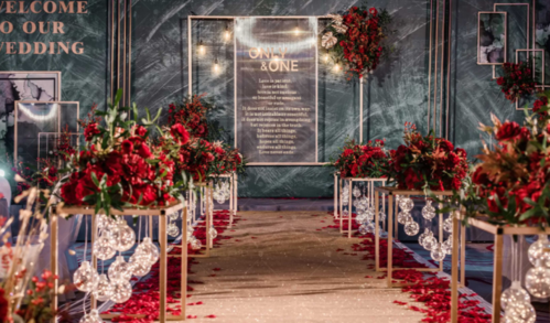 超豪华的婚礼现场布置高端大气的婚礼现场布置