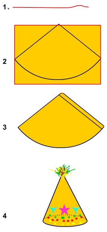 制作纸帽(小尖帽)的图解哪里有