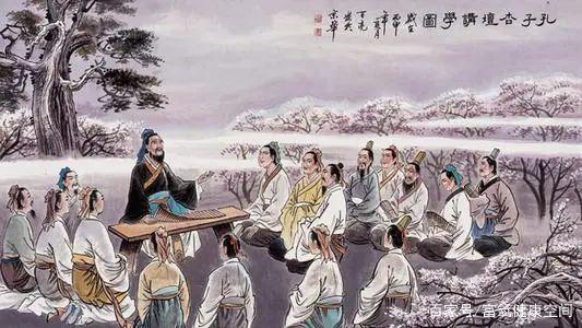 《孔子杏坛讲学图》