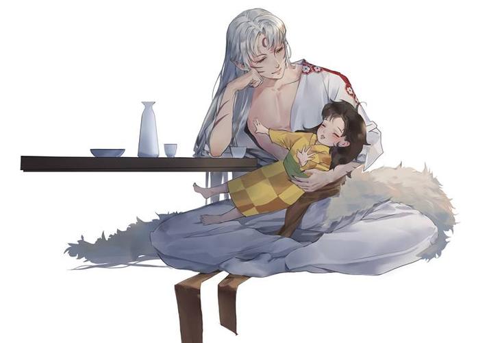 杀生丸和玲的爱情故事插画