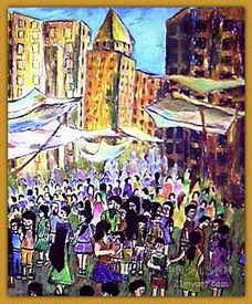 《街景》儿童画图片