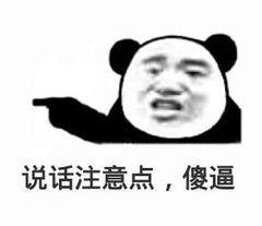 说话注意点,傻逼(熊猫头)_傻逼_熊猫_注意_说话表情