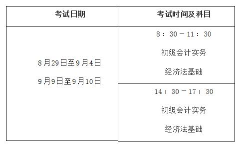 初级会计职称考试时间官宣出炉!