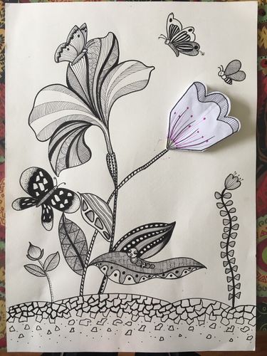 课程重点 装饰线条及点线面的应用,画面的黑白灰关系是本节课的重点.