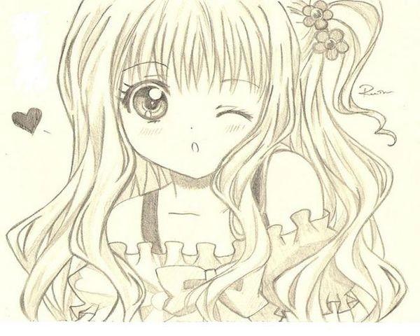 美少女动漫人物画法图片