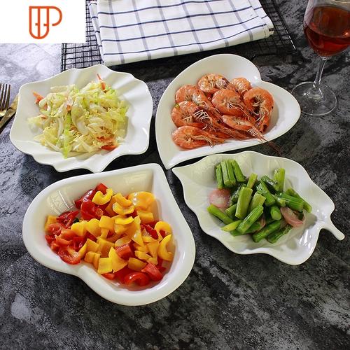 盘子菜盘陶瓷家用菜盘纯白微波炉早餐盘西餐盘水果点心盘创意餐具国泰