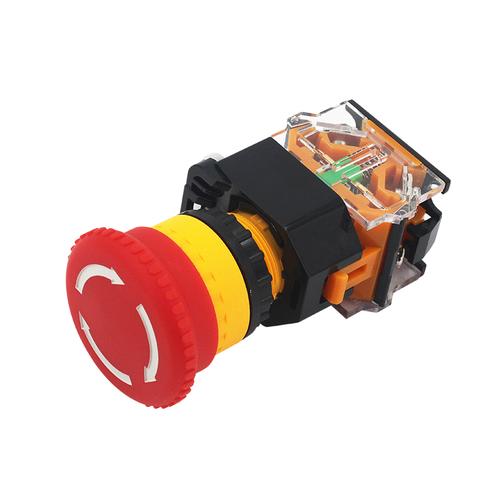 按钮开关自复位自锁 急停旋转点动开关 启动控制开关蘑菇防水按钮