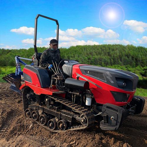 履带农用多功能大型可坐人耕地机四驱山地大棚种植开荒柴油拖拉机