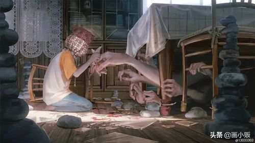 怪诞物语艺术插画恐惧诡异的另一个世界