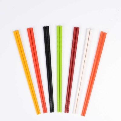 买二彩色塑料筷子密胺高档酒店家庭