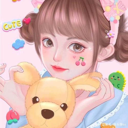 可爱的女生手绘头像
