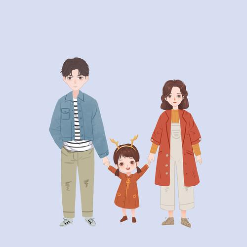 一家人漫画ip形象插画系列