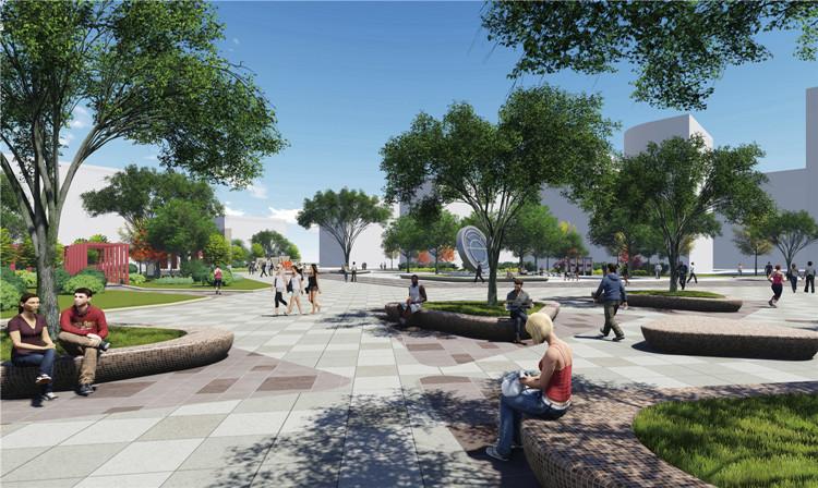 学生活动中心广场景观局部效果图