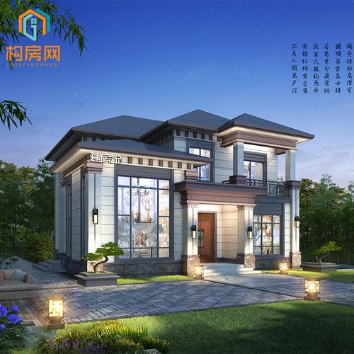 二层农村水电复式楼施工图建房自建神位新中式纸带样图