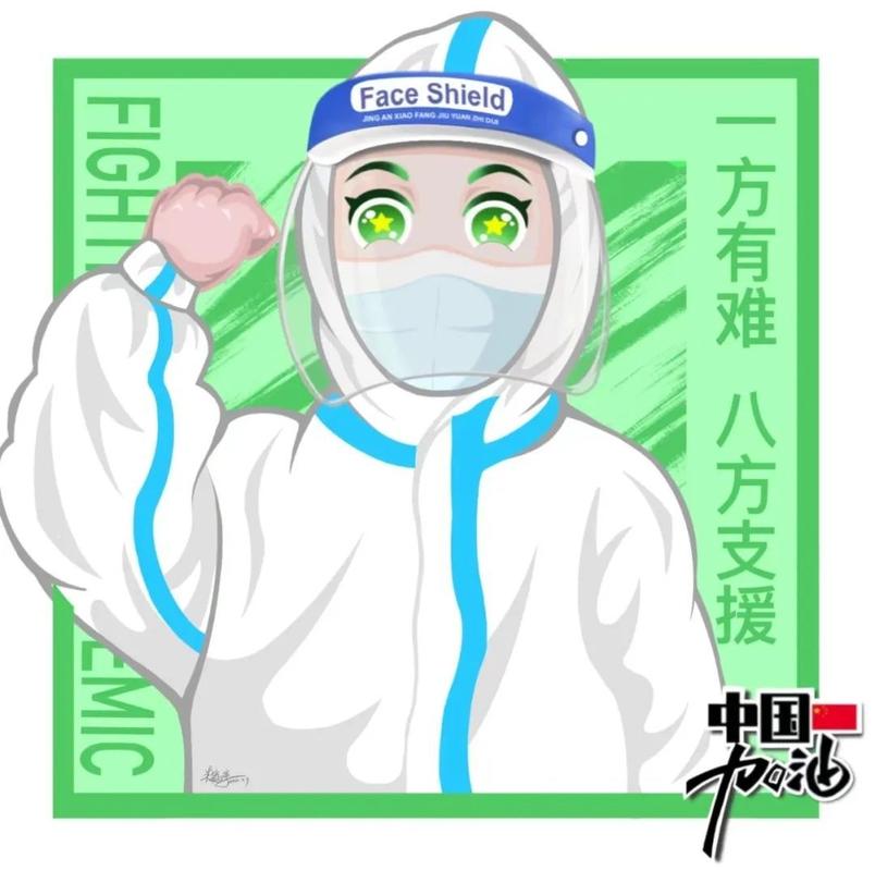 视频记录一线战疫静安消防小姐姐手绘抗疫头像请查收